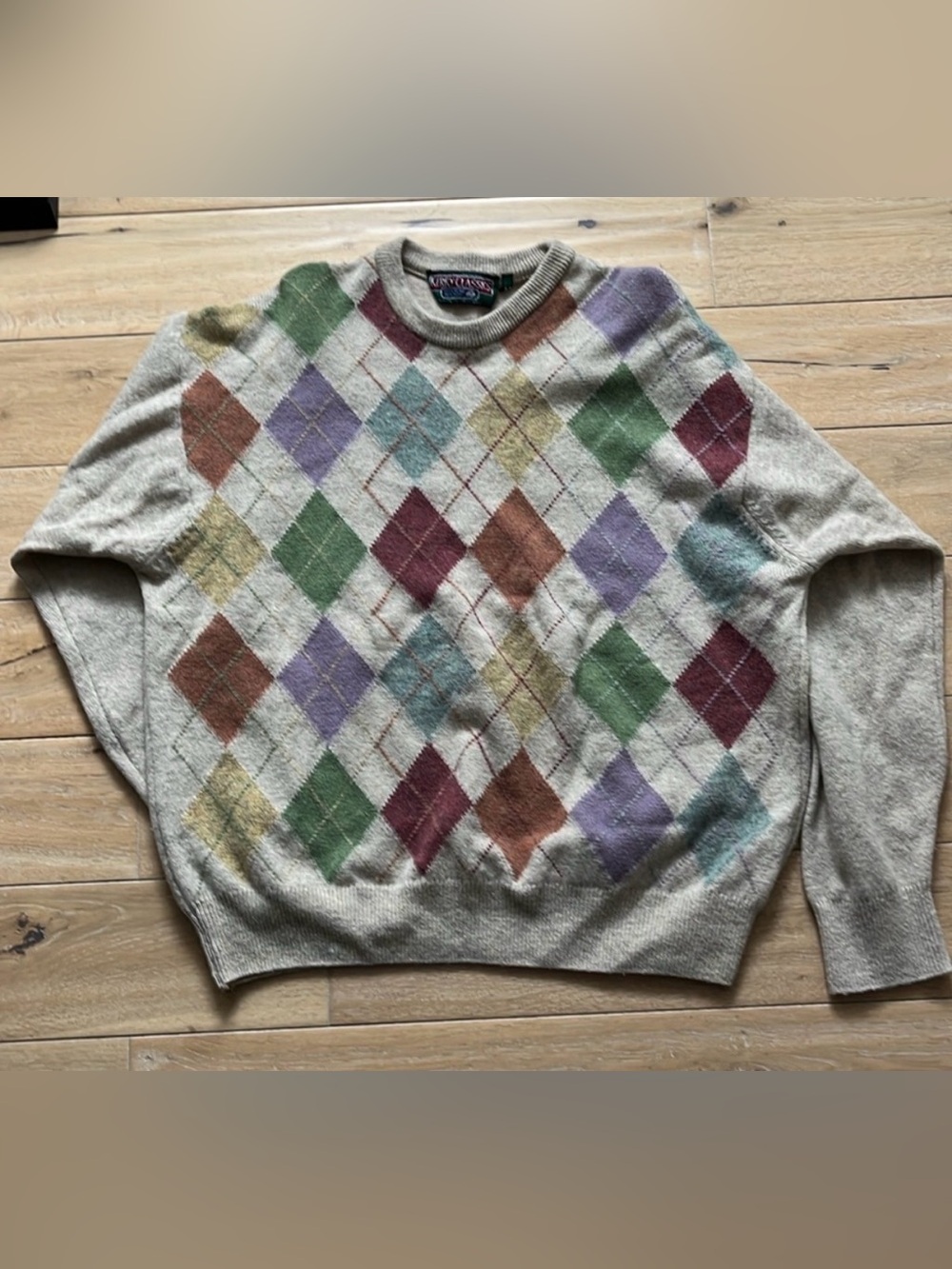 Kerry Classics Vintage Argyle Crewneck Sweater - Multicolor